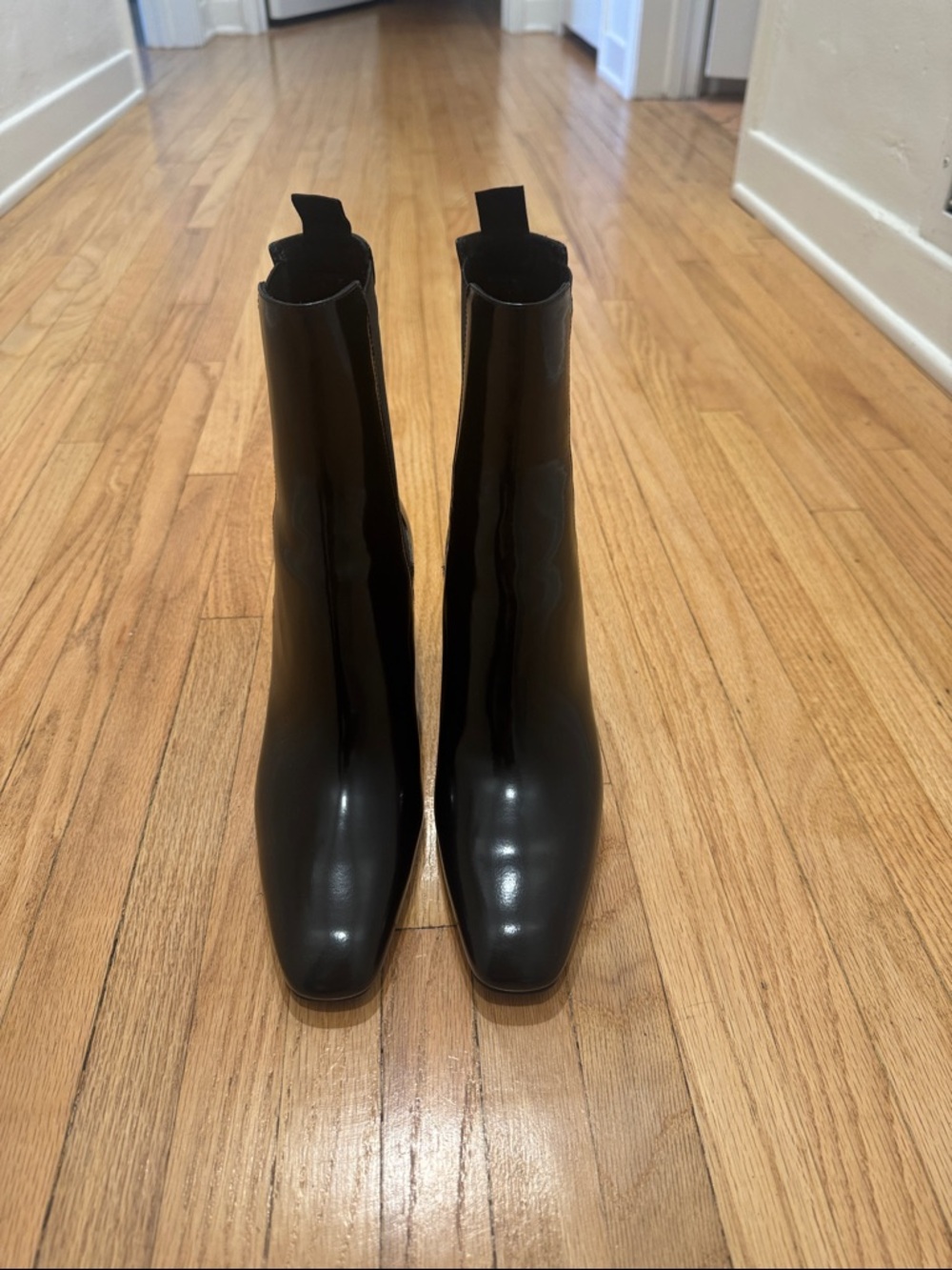 Saint Laurent Betty Booties Black Patent Leather size 37.5